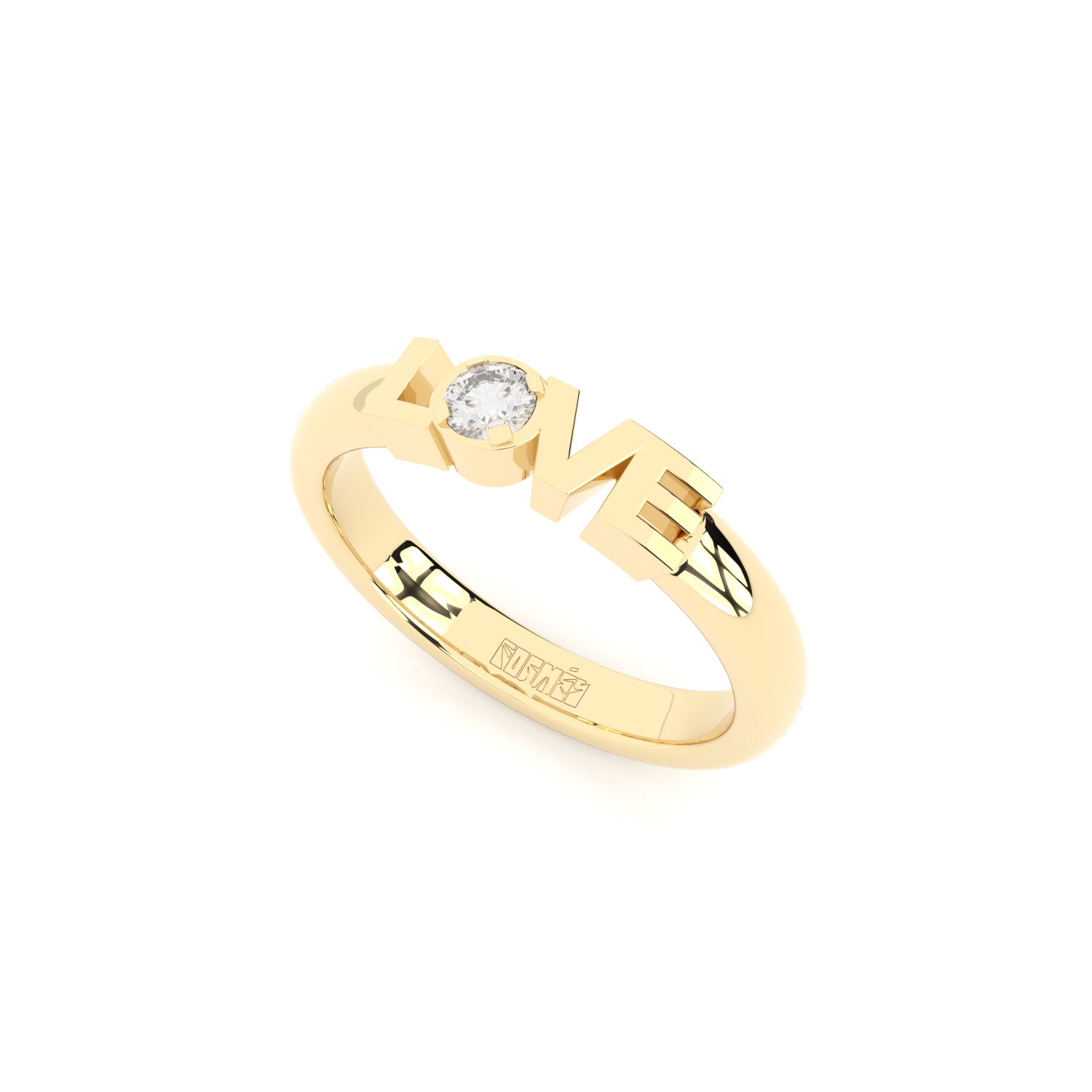 Solid Rose Gold Love Ring for Women - Affordable Price